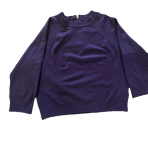 Michael Kors Sweater Gold Back Zipper with logo size Large purple